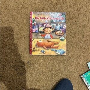 The Little Christmas Elf Little Golden Book - Red and Brown Cover